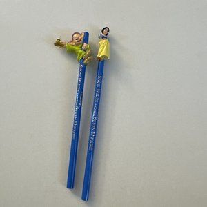 Vintage Snow White Dopey Pencil Huggers Seven Dwarfs Set D8